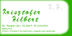 krisztofer hilbert business card